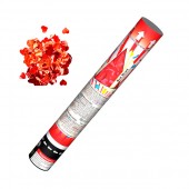 Пневмохлопушка 30 см. СЕРДЦА: наполнение - 100% двусторонняя фольга, 30 мм, цвет - красный... Пневмохлопушка 30 см, сердечки